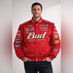 Vintage Chase Budweiser NASCAR Racing Jacket XXL – Dale Earnhardt Jr Style